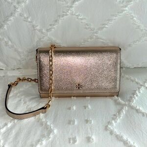 NEW Tory Burch Emerson Chain Wallet Crossbody Shoulder Bag - Rose Gold